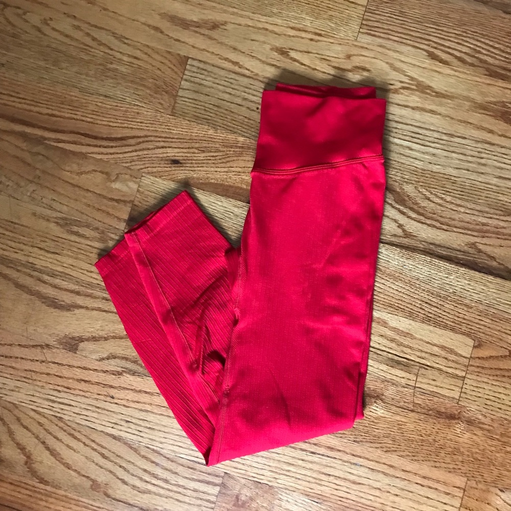 Victorias Secret PINK Bright Red Leggings - Picture 2 of 8